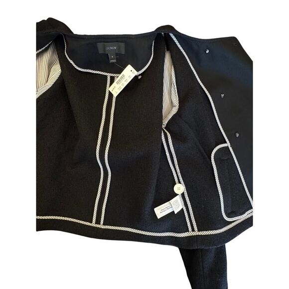 NWT J.Crew Black Double Breasted Wool Blazer Jacket Women's Size Small Classic - Picture 11 of 14